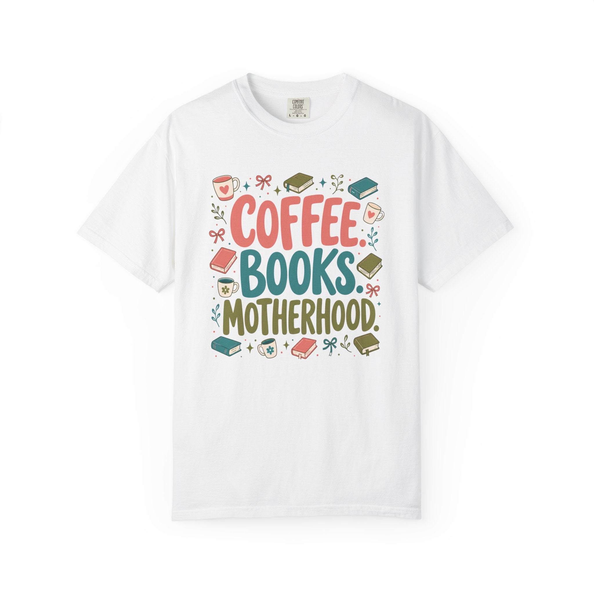 Coffee Books Motherhood T-Shirt