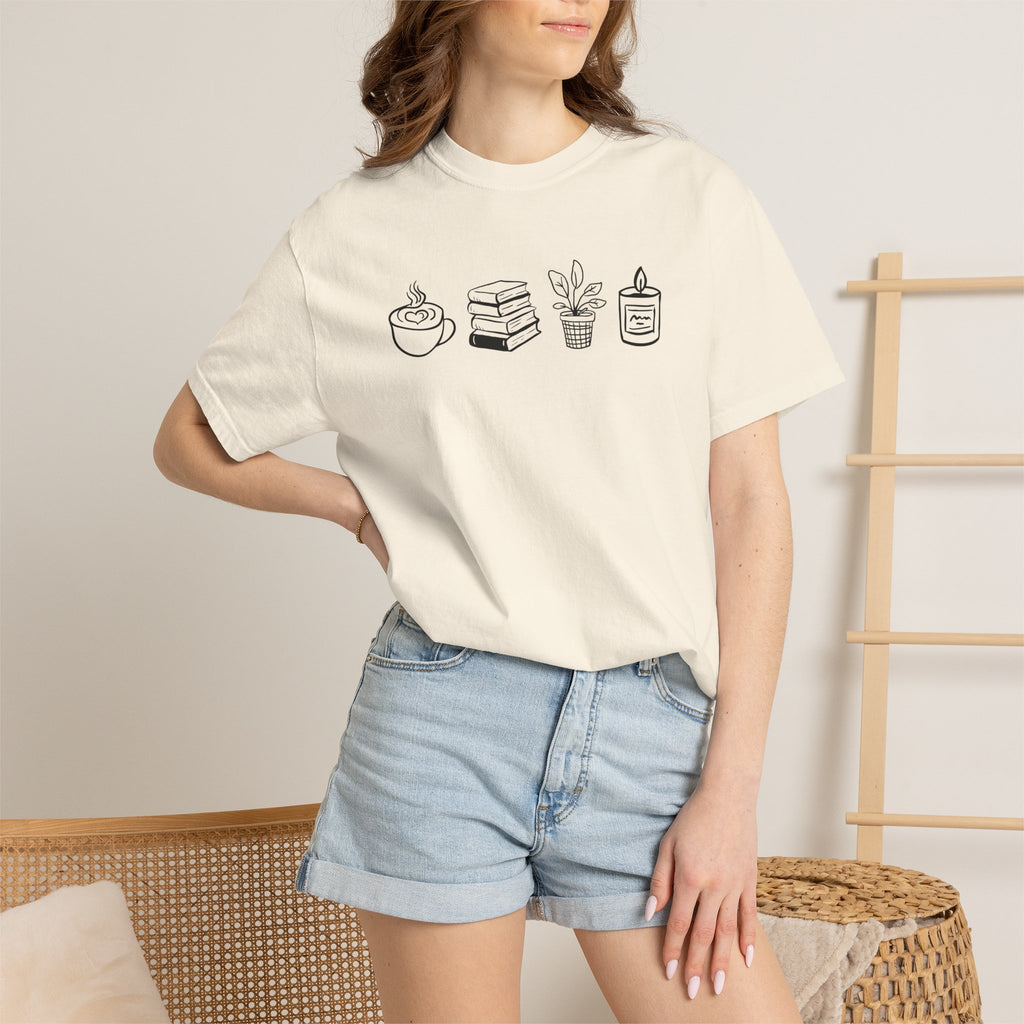Coffee Books Plants T-Shirt