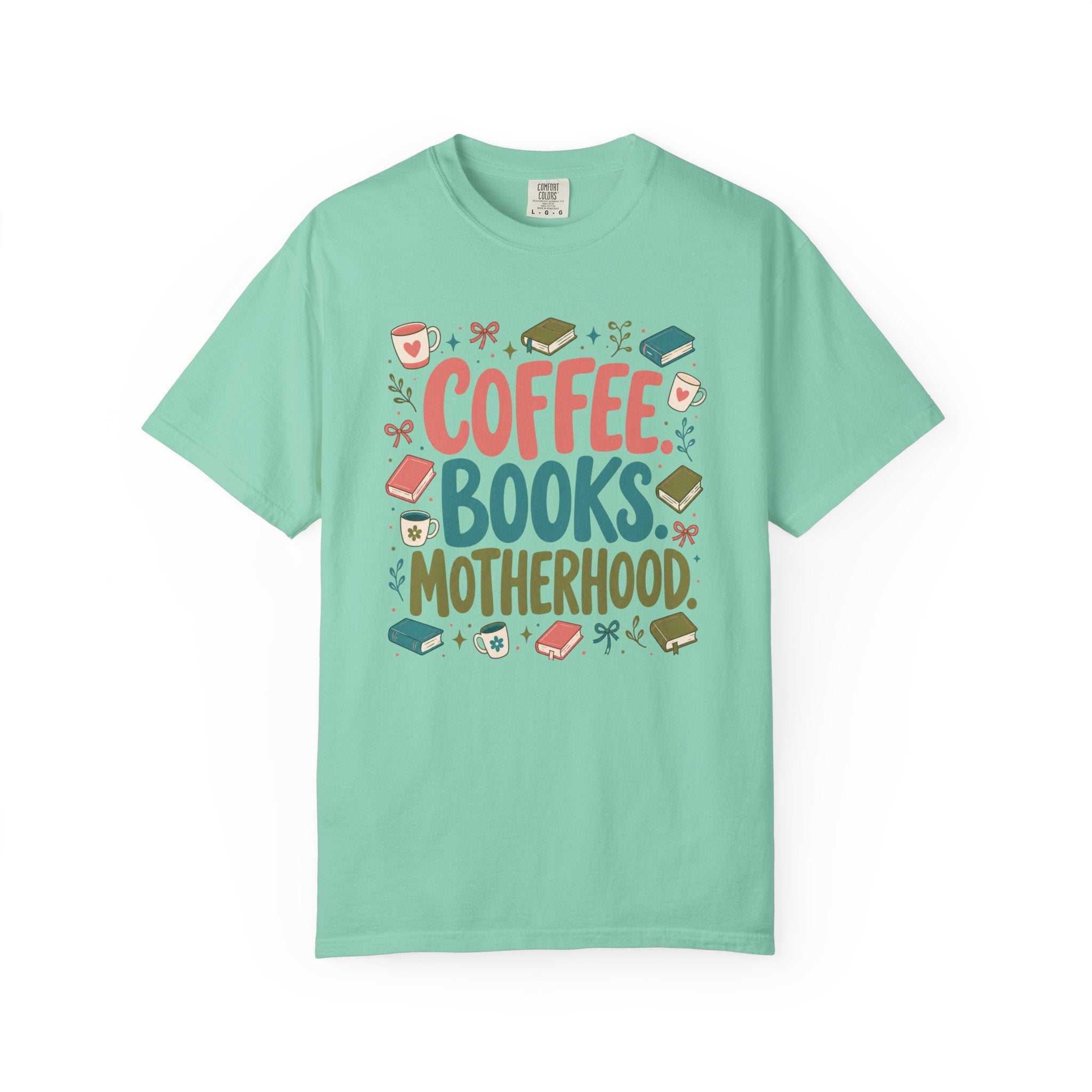 Coffee Books Motherhood T-Shirt