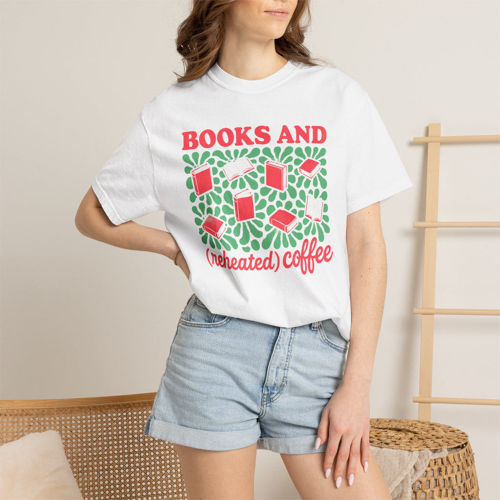 Books and Reheated Coffee T-Shirt