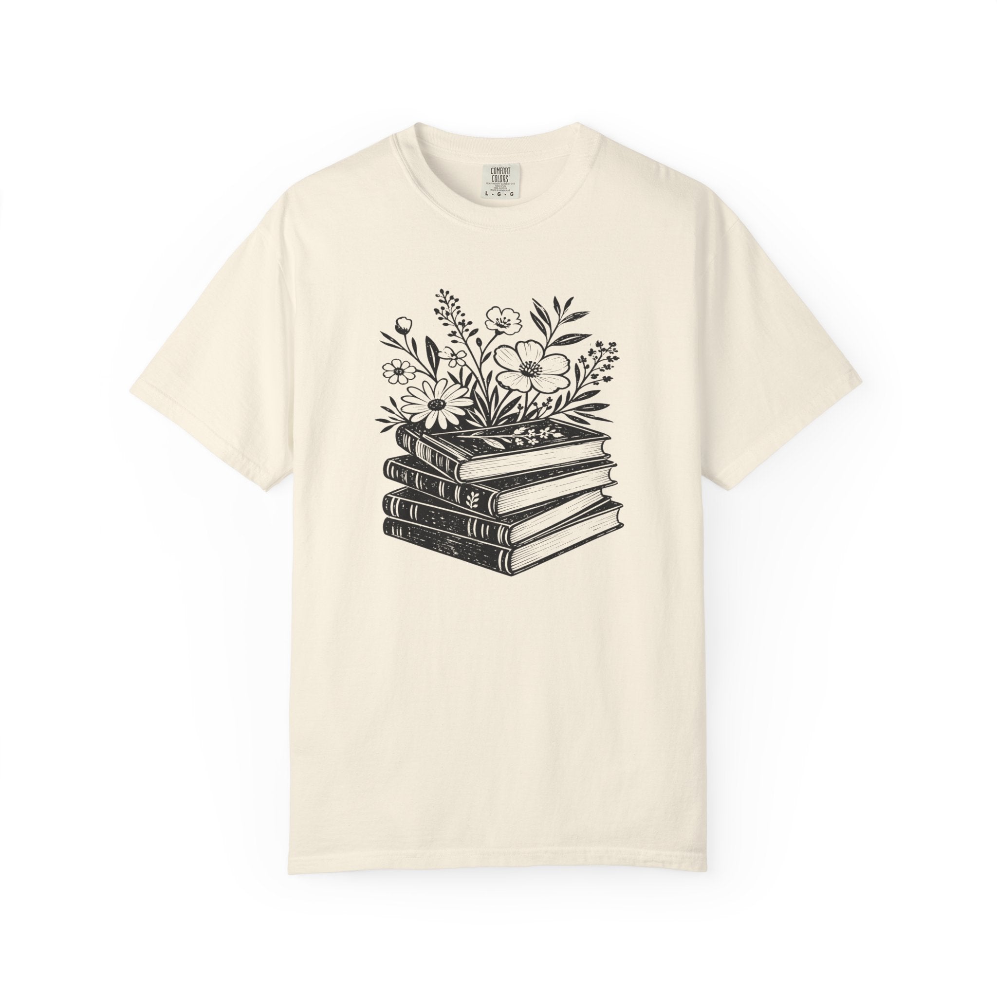 Floral Book Stack T-Shirt