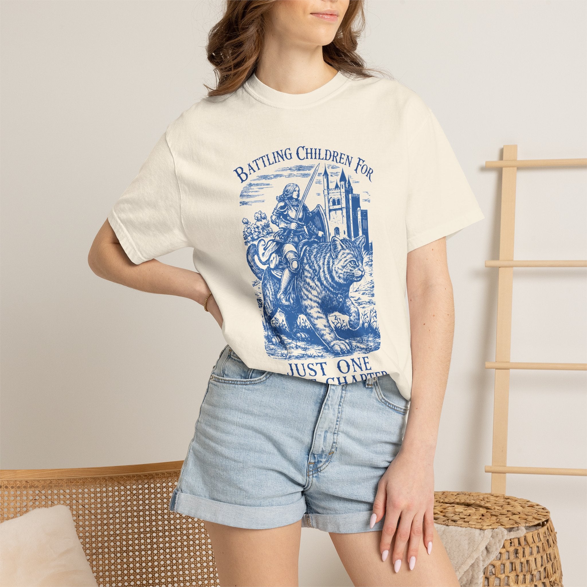 Battling Children Cat T-Shirt