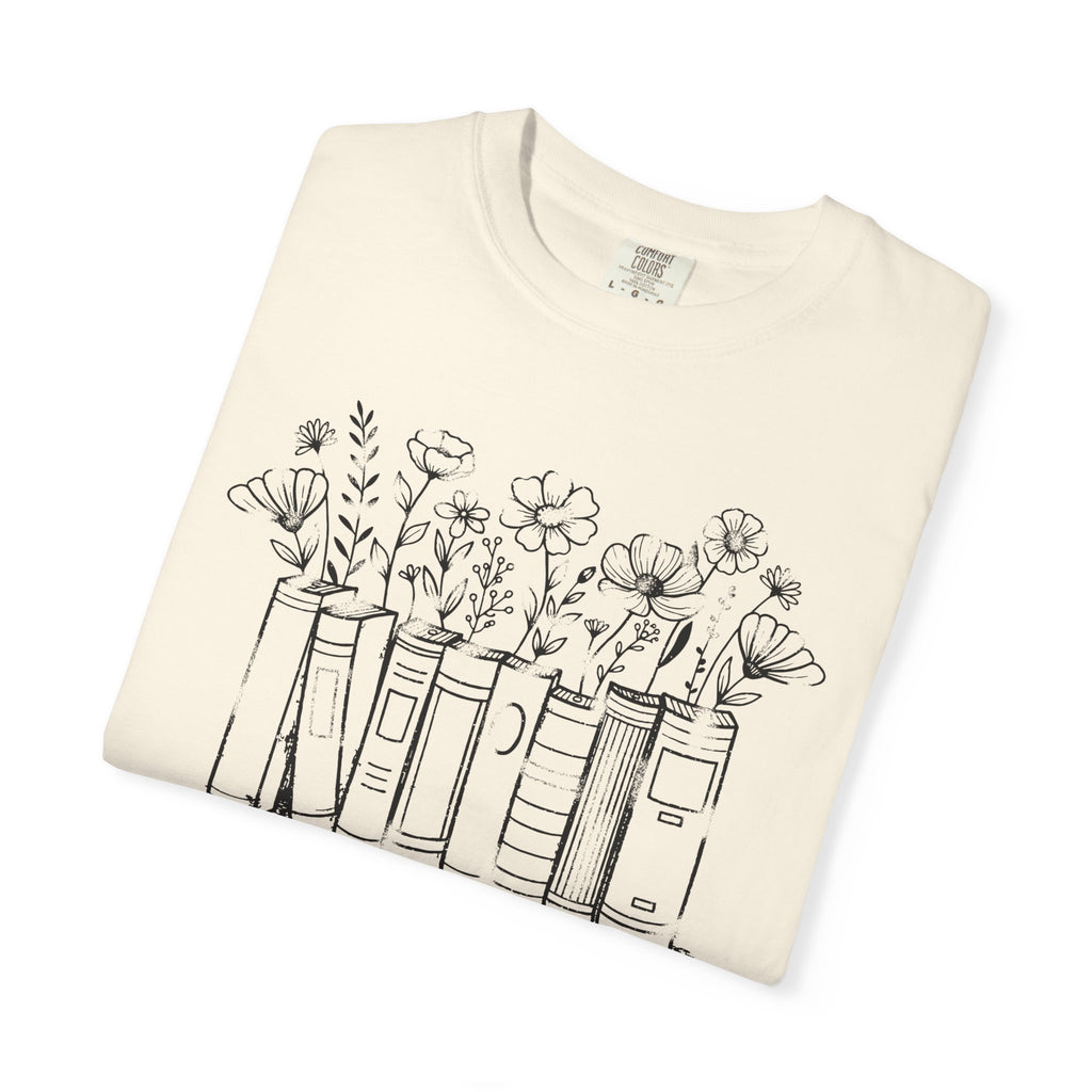 Floral Bookshelf T-Shirt