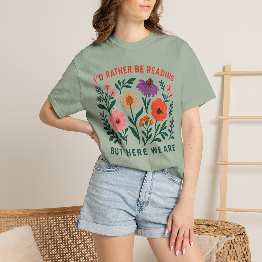 I'd Rather Be Reading Floral T-Shirt