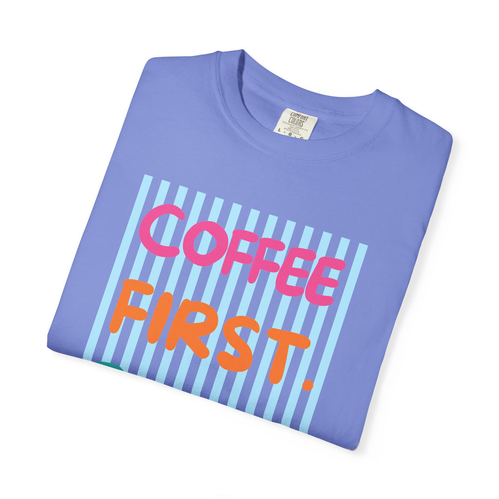 Coffee First Striped T-Shirt