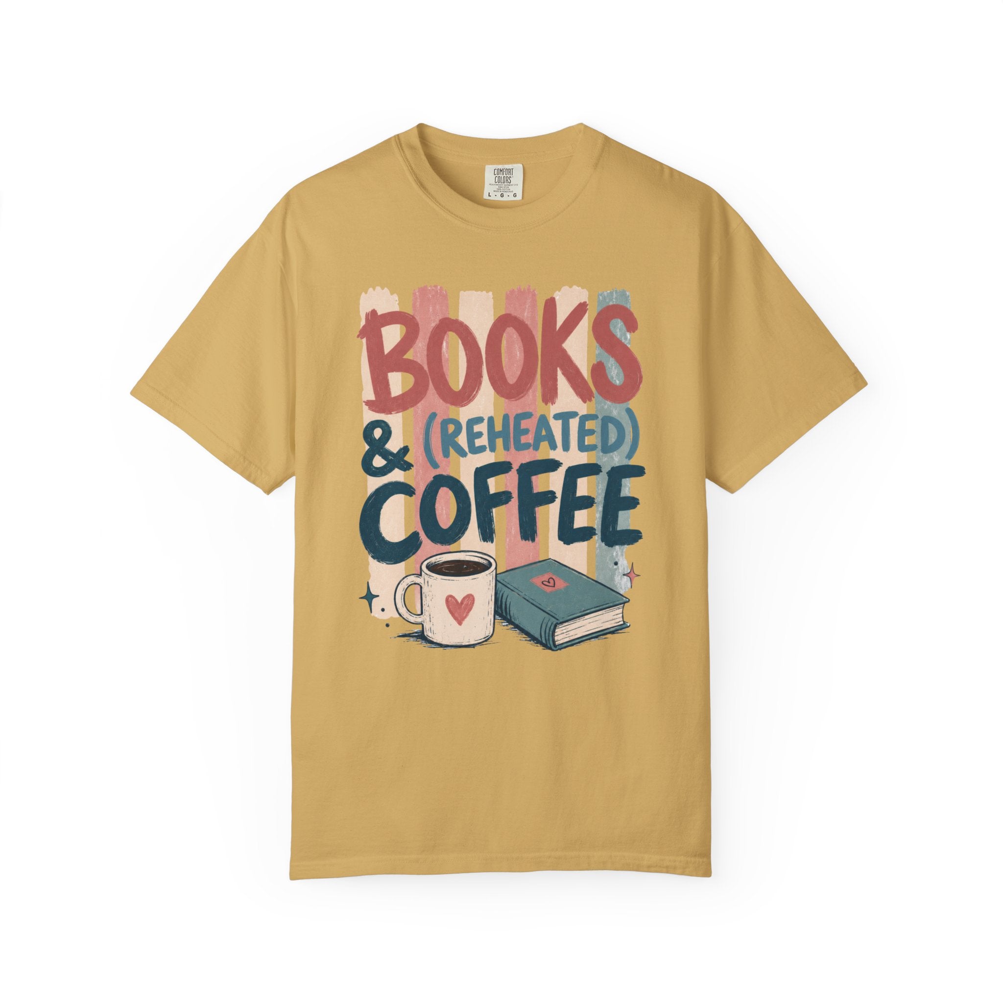 Books and Reheated Coffee Striped T-Shirt