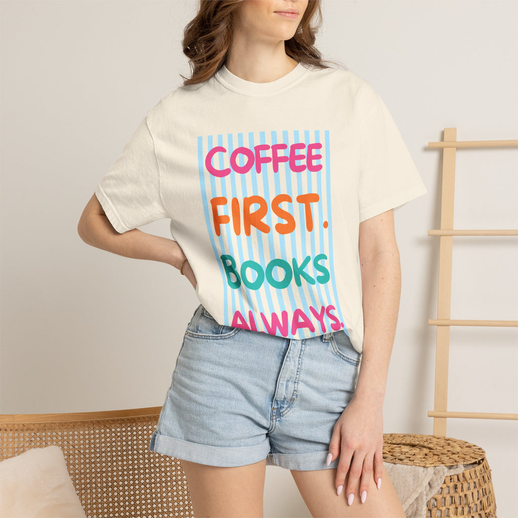 Coffee First Striped T-Shirt