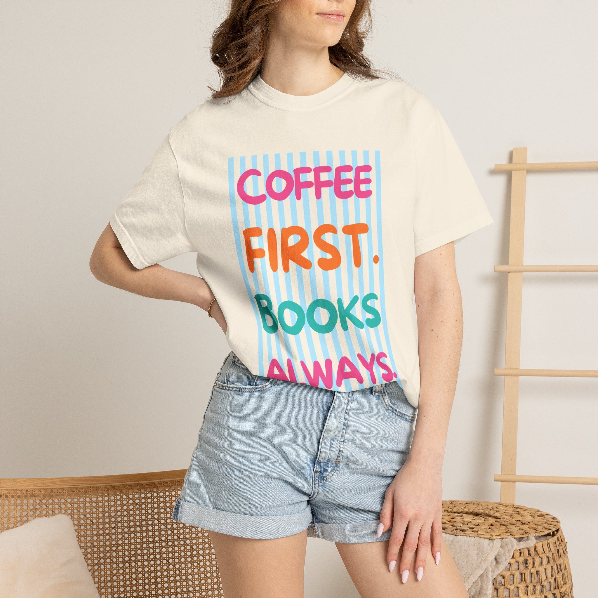 Coffee First Striped T-Shirt