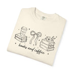 Books and Coffee Doodle T-Shirt