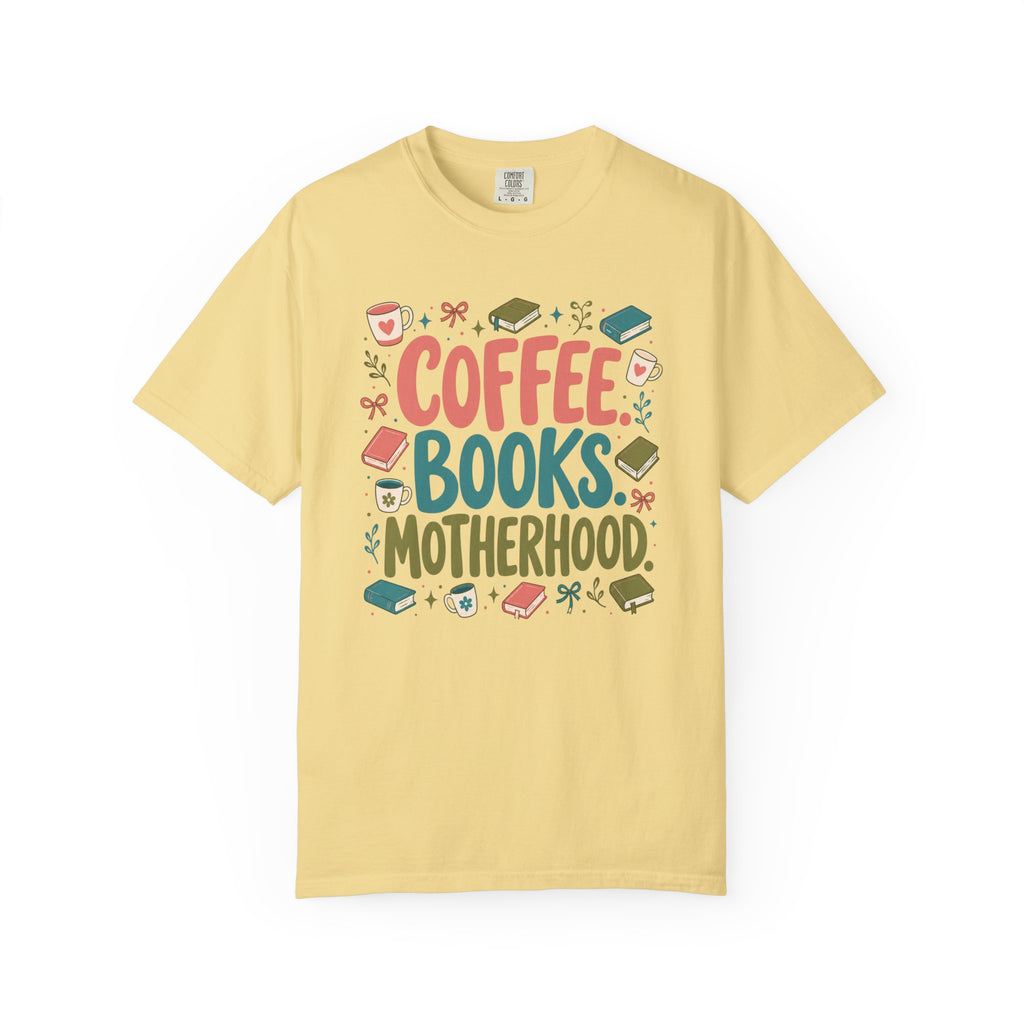 Coffee Books Motherhood T-Shirt