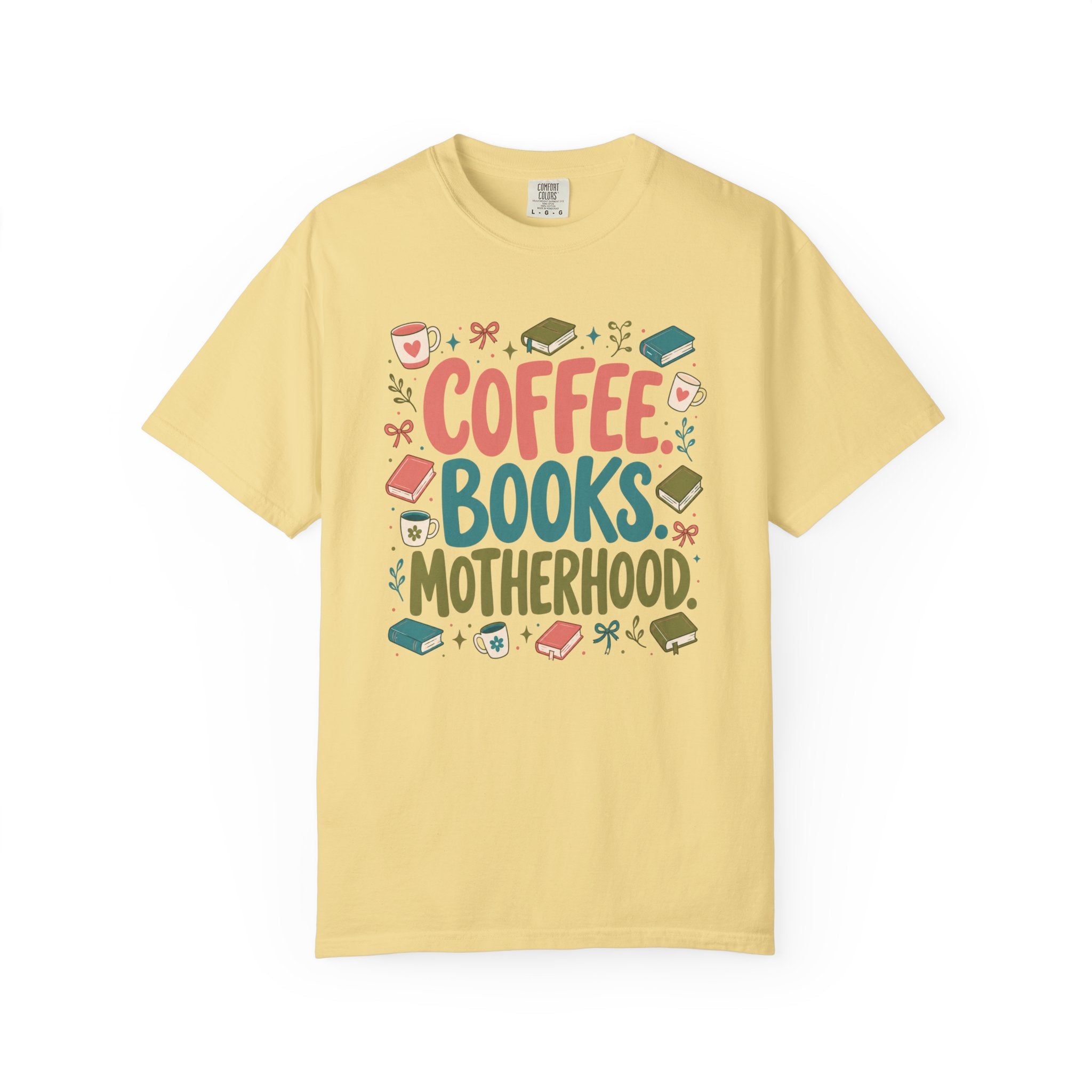 Coffee Books Motherhood T-Shirt