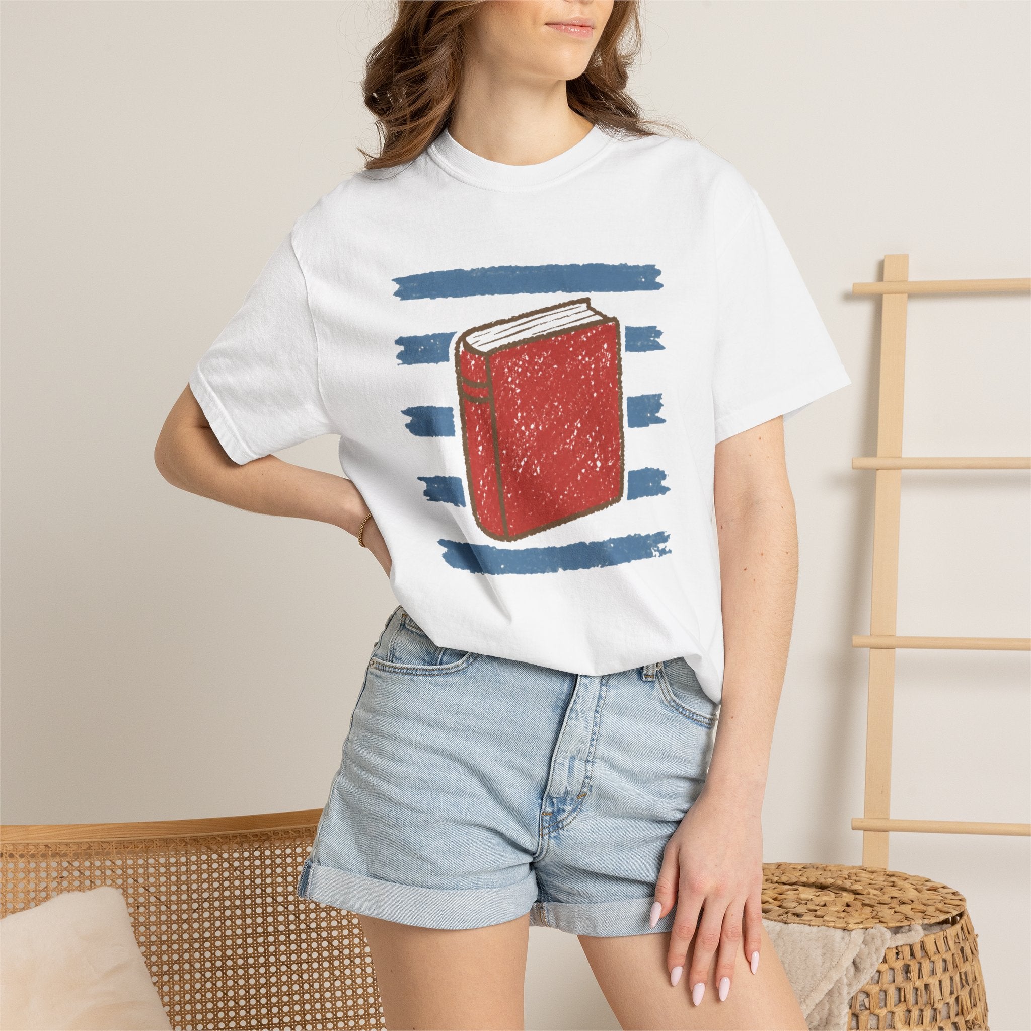 Striped Red Book T-Shirt