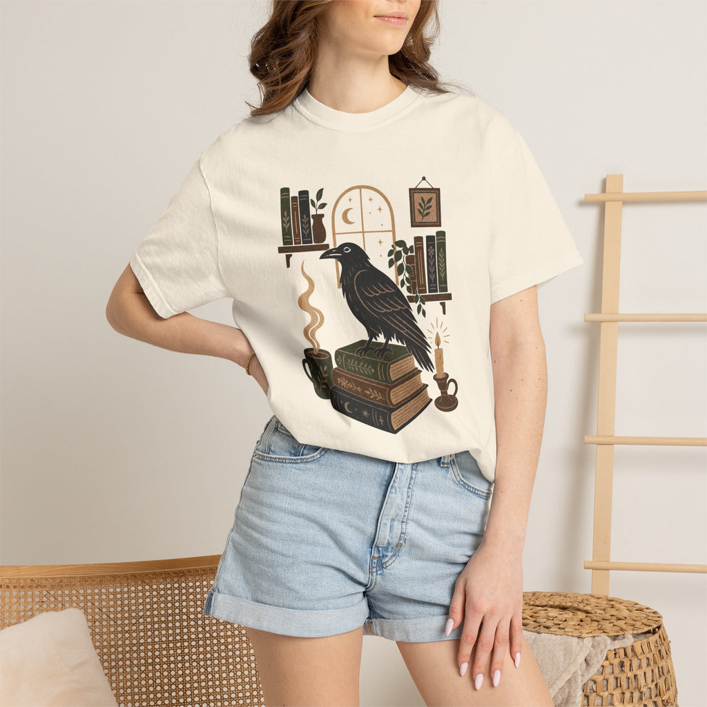 Crow Book Stack T-Shirt