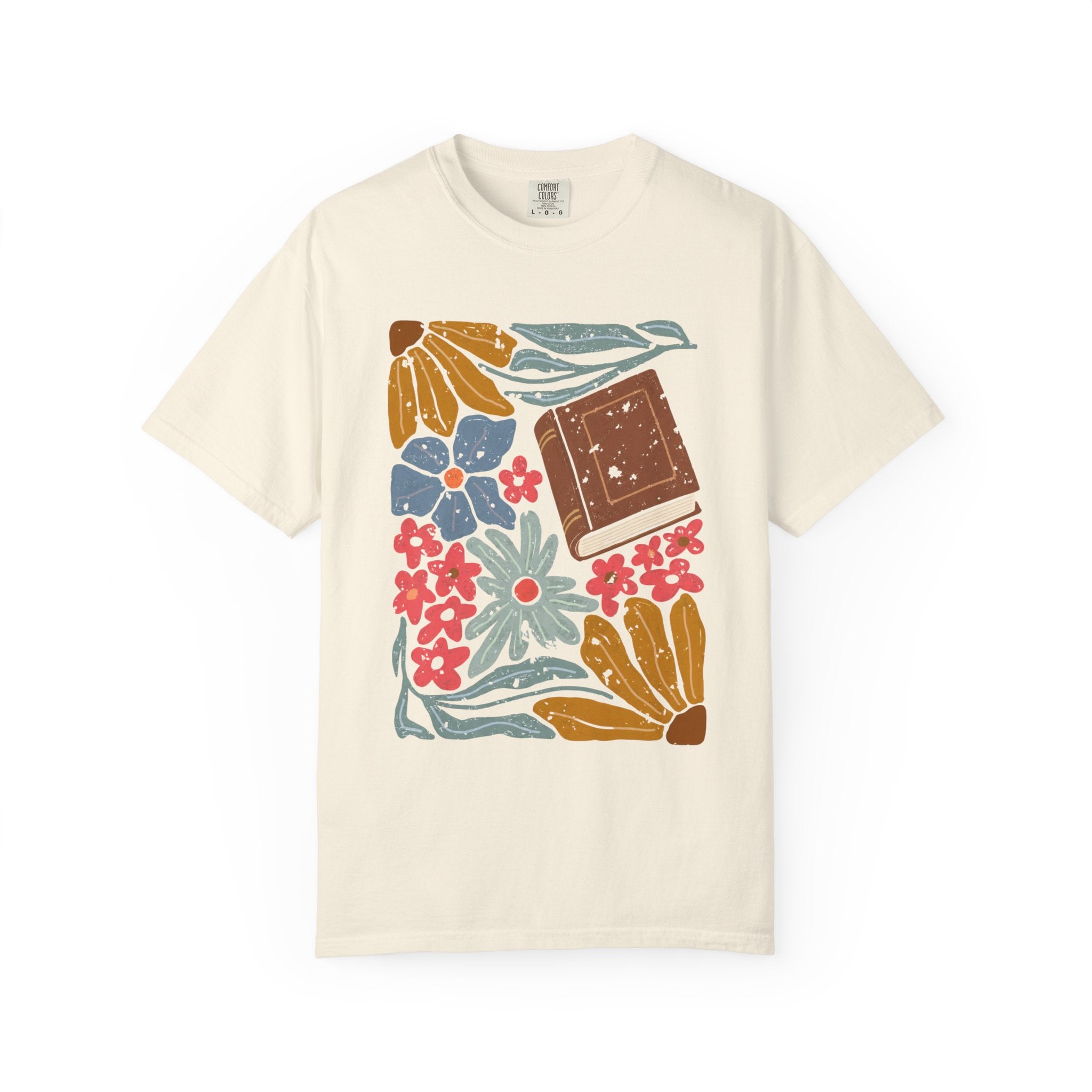 Abstract Floral Book T-Shirt
