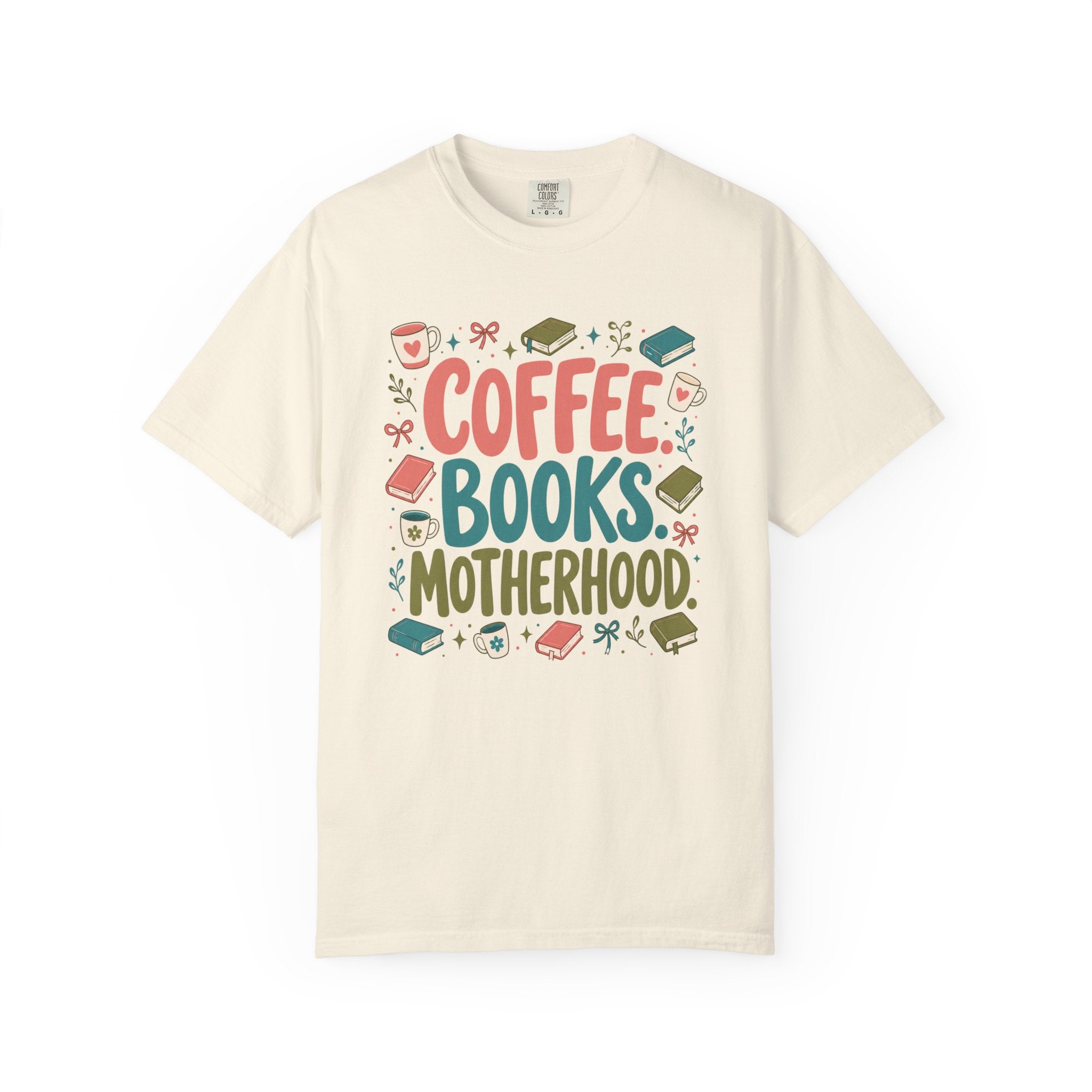Coffee Books Motherhood T-Shirt