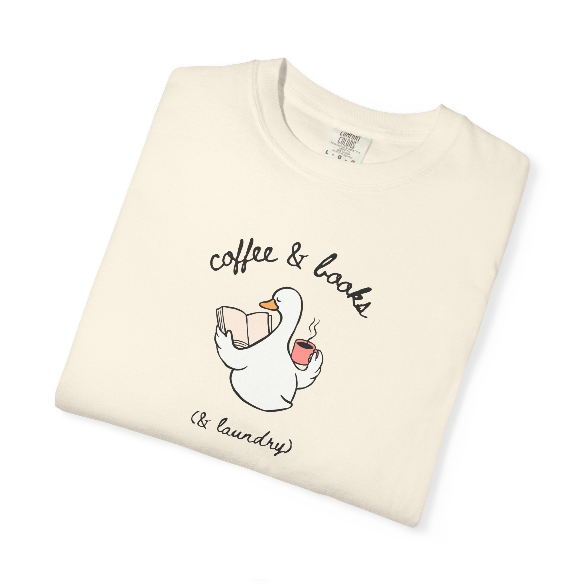 Goose Coffee Books Laundry T-Shirt