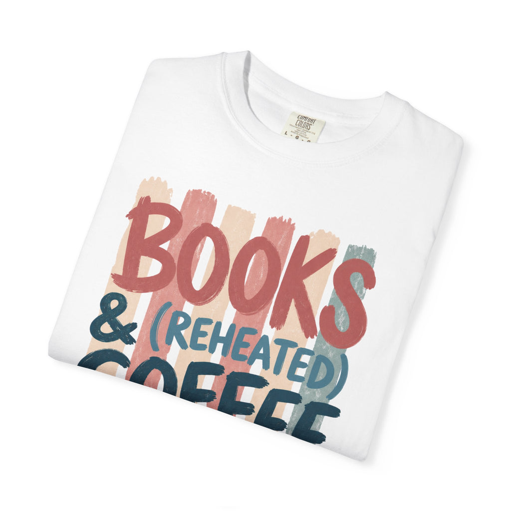 Books and Reheated Coffee Striped T-Shirt