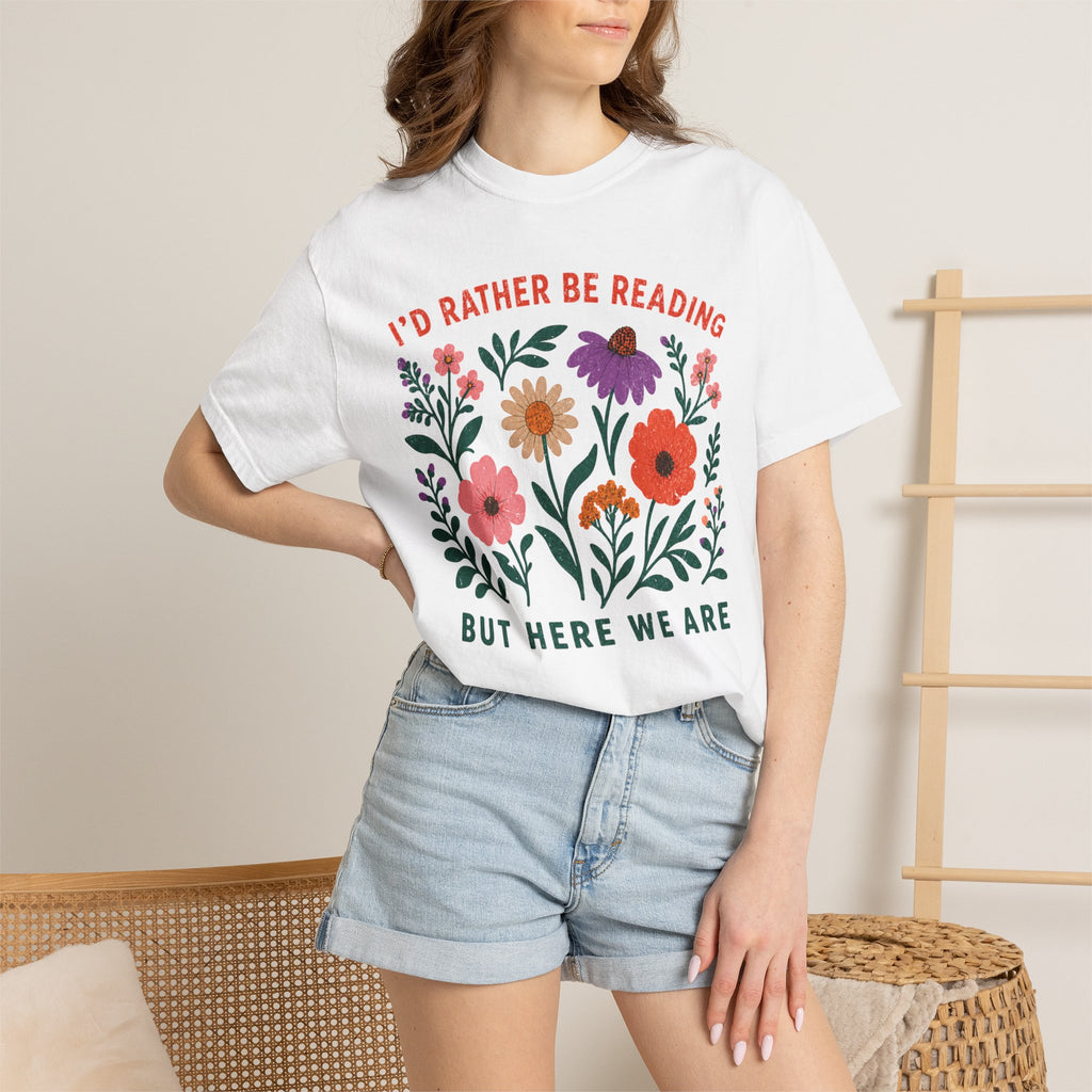 I'd Rather Be Reading Floral T-Shirt