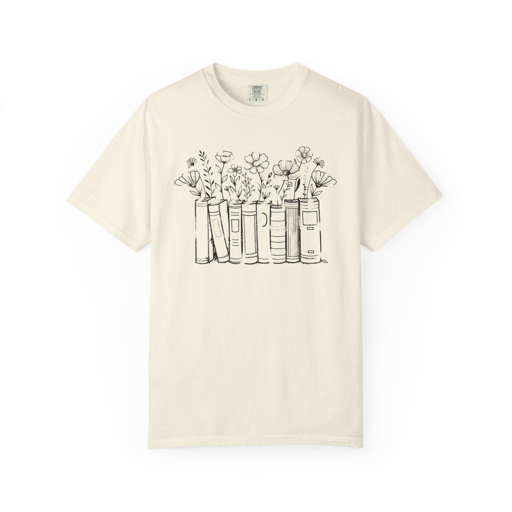 Floral Bookshelf T-Shirt