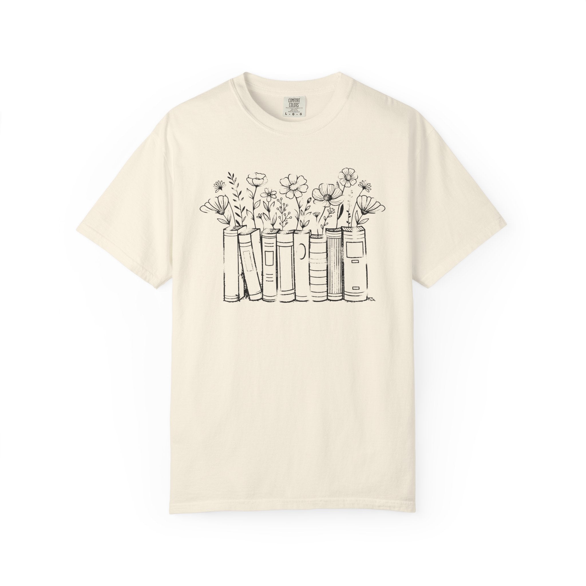 Floral Bookshelf T-Shirt