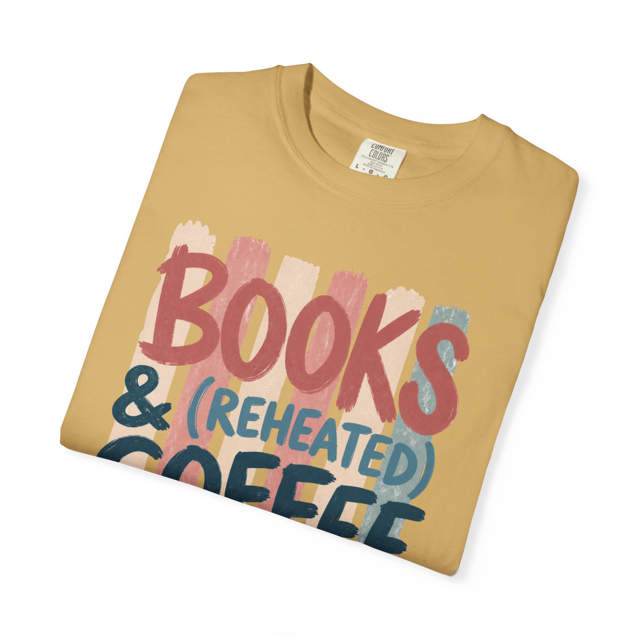 Books and Reheated Coffee Striped T-Shirt