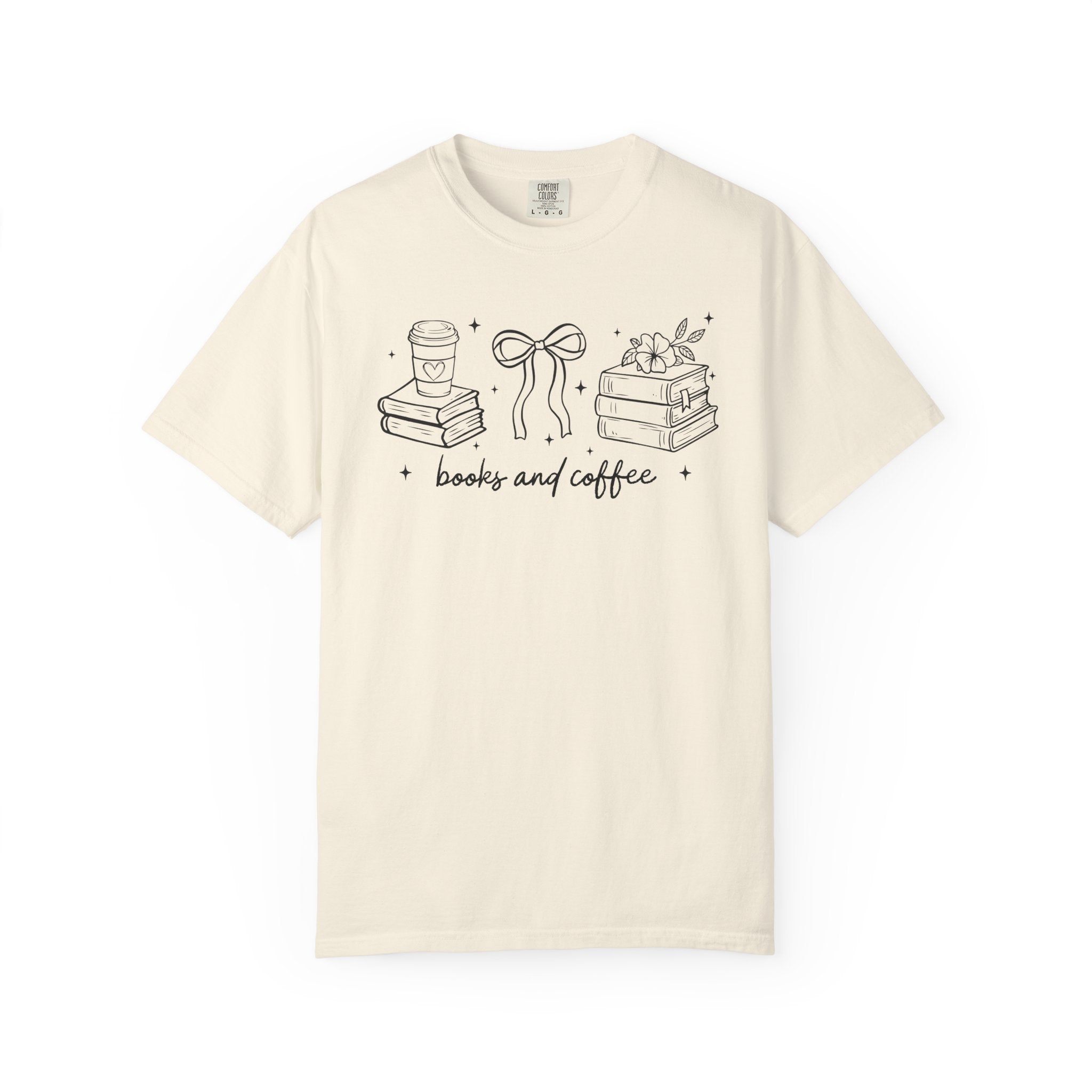 Books and Coffee Doodle T-Shirt